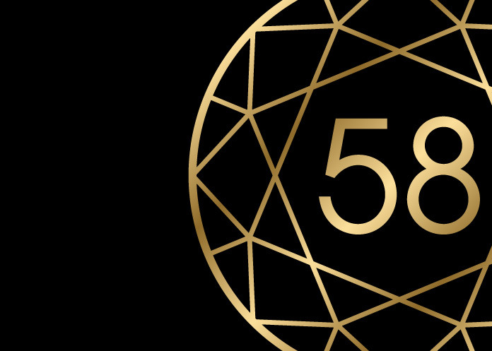 Abstract section of the Club 58 logo
